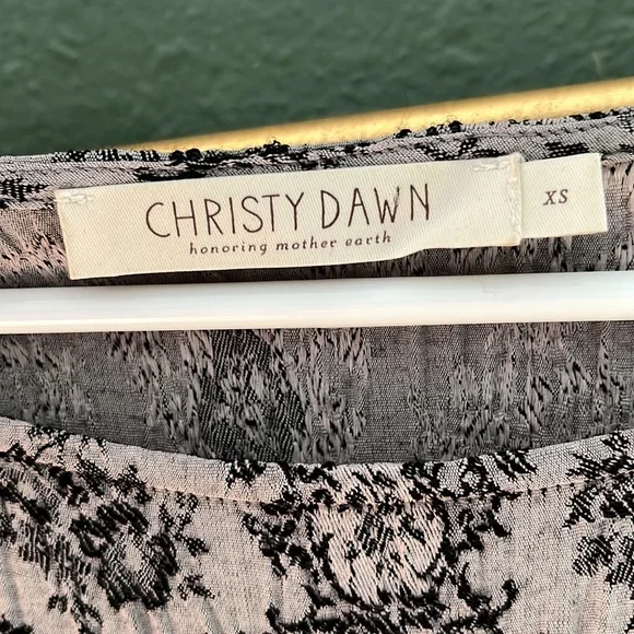 Christy Dawn Mia Dress Deadstock Gray Jacquard XS - Picture 5 of 6